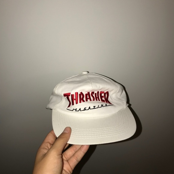 white thrasher hat